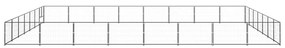 vidaXL Hondenkennel 56 m² staal zwart