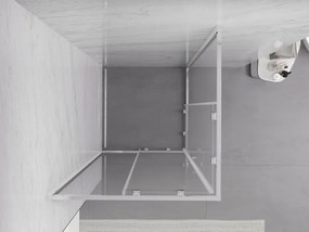 Mexen Exo-S Duo vierkante schuifdouchecabine 100 x 100 cm, transparant, chroom - 8111-100-100-01-00