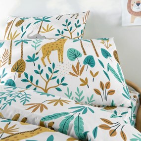 Kussensloop voor kinderen, 30% gerecycled katoen, dierenprint, JUNGLE