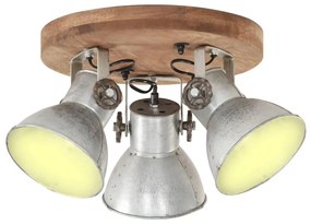 vidaXL Plafondlamp industrieel 25 W E27 42x27 cm zilverkleurig