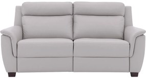 Goossens Excellent Bank Vlore grijs, leer, 2,5-zits, stijlvol landelijk