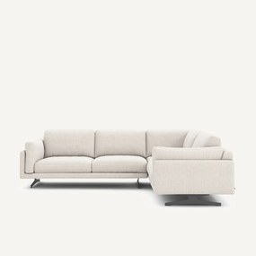Hoekbank in gespikkeld canvas, CÉSAR