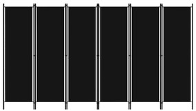 vidaXL Kamerscherm met 6 panelen 300x180 cm zwart