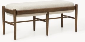 Gestoffeerde eikenhouten bank Imara