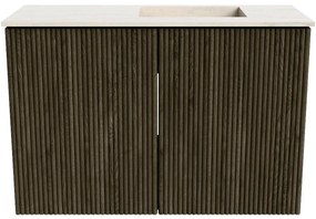 Mondiaz Joya DLux 60cm toiletmeubel shadow met wastafel faye rechts zonder kraangat meli
