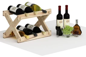 Homemania Flessenhouder Truva 43x28x28 cm hout