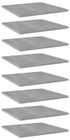 vidaXL Wandschappen 8 st 40x40x1,5 cm spaanplaat betongrijs