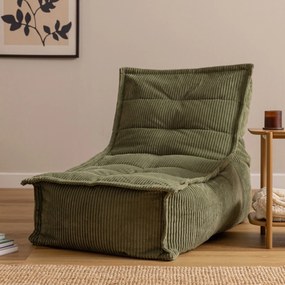 Dolce Zitzak Stoel Cord Lounger - Saliegroen