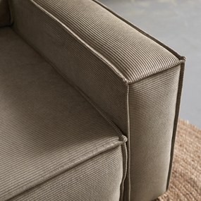Beige Slaapbank Chaise Longue Links