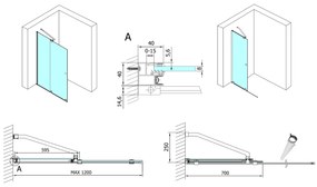 Polysan Modular schuifdeur rollend 120cm chroom