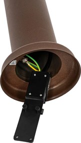 Buitenlamp paal roestbruin met opaal 80 cm IP44 - Rox