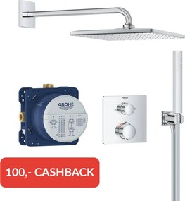 Grohe Precision 310 Mono inbouw regendoucheset met 2 straalsoorten vierkant Ø31cm chroom