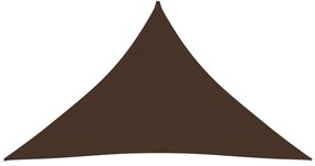 vidaXL Zonnescherm driehoekig 3,5x3,5x4,9 m oxford stof bruin