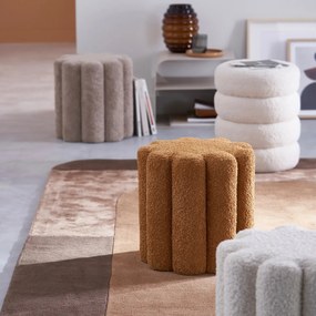 Poef in chenille bouclette, Justyna