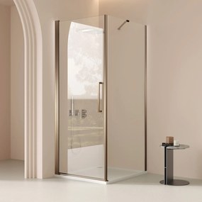 Saniclear Clearline douchecabine 80x90cm met 80cm deur verouderd messing