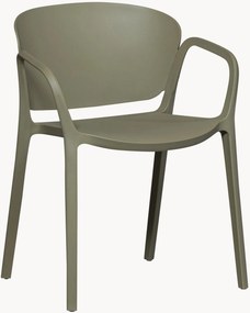 Stapelbare gebogen tuinstoelen met armleuningen, 2 stuks