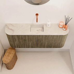 Mondiaz Joya DLux 105cm toiletmeubel ronding links/rechts dusk met wastafel faye midden zonder kraangat frappe