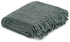 vidaXL Plaid 125x150 cm katoen donkergroen