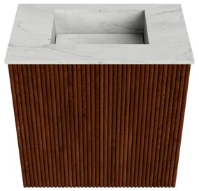 Mondiaz Joya DLux 40cm toiletmeubel ruby met wastafel faye midden zonder kraangat opalo