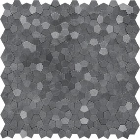 Zelfklevende Mozaïektegels Metaal | Pentagon 3D Antraciet | 28,2×28,2 cm | Keuken, Bad &amp; WC