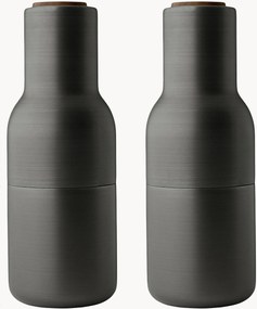 Zout- en peperstrooier Bottle Grinder met walnoothouten deksel, 2-delig