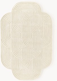 Wollen vloerkleed Koli met hoog-laag effect