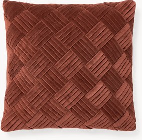 Fluwelen kussenhoes Sina met structuurpatroon