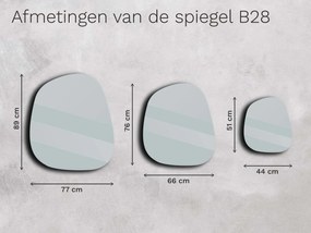 Bronzen spiegel Base B28 66×76