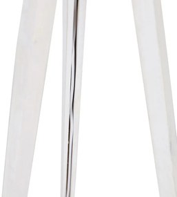 Moderne vloerlamp tripod wit met linnen kap wit 45 cm - Tripod Classic