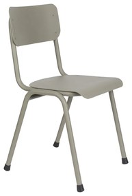 Zuiver Back To School Outdoor Stapelbare Tuinstoel Metaal Grijsblauw