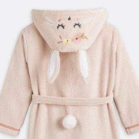 Badjas voor baby en kind met kap, in bio katoen, Florence
