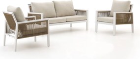 Stoel-bank loungeset Manifesto  | 4 personen | Loungeset Wit | Aluminium | Kees Smit Tuinmeubelen