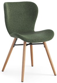ALTEA Groen (stof Rio 140)/poten natuur eiken – MODERNE STOEL VOOR WOONKAMER/EETKAMER/KEUKEN/KANTOOR