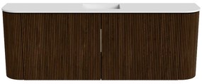 Mondiaz Joya 115cm toiletmeubel ronding links/rechts walnut met wastafel faye midden 1 kraangat talc