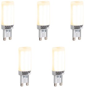 Set van 5 G9 3-staps dimbare LED lampen opaal 4.5W 500 lm 2700K