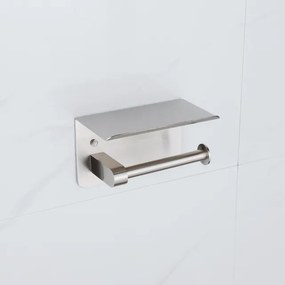 Fortifura Calvi - toiletrolhouder - met plateau - Geborsteld RVS PVD (RVS) SW1183054