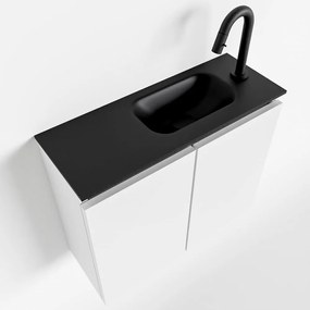 Mondiaz Ture 60cm toiletmeubel talc met wastafel urban rechts 1 kraangat