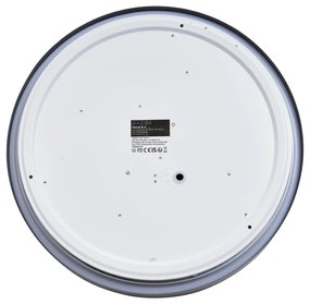 Moderne plafondlamp grijs met wit 38cm incl. LED dimbaar RGB - Kanton