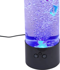 Bubbelbuis zwart 29cm incl. LED RGB - Sealife