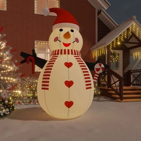 vidaXL Sneeuwpop opblaasbaar met LED's 460 cm