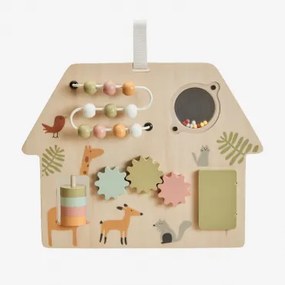 Mahina Kids Houten Multi-activiteitenbord Houtbruin - Sklum