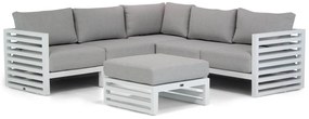 Hoek loungeset 5 personen Aluminium Wit  Santika Furniture Santika Jaya