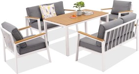 Zakintos Apetito 6 aluminium set wit Garden Point