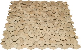 Zelfklevende Mozaïektegels Metaal | Pentagon 3D Champagne | 28,2×28,2 cm | Keuken, Bad &amp; WC