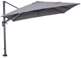 Garden Impressions Hawaii zweefparasol 300x300 cm - frame carbon black - doek licht grijs