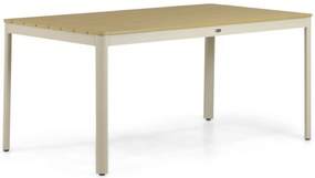 Dining Tuintafel rechthoekig 160 x 91,5 cm Aluminium Taupe Santika Mind