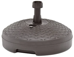vidaXL Parasolvoet gevuld met zand/water 20 L kunststof rattan bruin