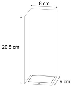 Scandinavische wandlamp hout 2-lichts GU10 70mm IP54 - Baleno