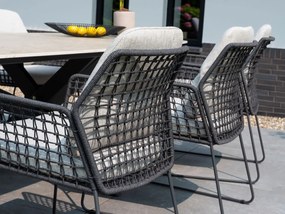 Taste by 4 Seasons Prado tuintafel antraciet met keramisch blad in barrelvorm 240 x 105 cm  Tuintafel    beige weerbestendig
