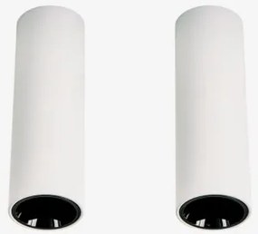 Pack Van 2 Ronde Led-opbouwplafondlampen Ø4 Cm Voor Buiten In Aluminium Luisiana Warm Wit 2700k & Wit – Zwart & 3 W & 19º - Sklum